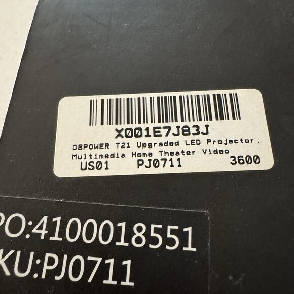 DBPOWER LED Light Source Smart Mini Projector Model T2 SKU: PJ0711 FULLY WORKING - Picture 3 of 7